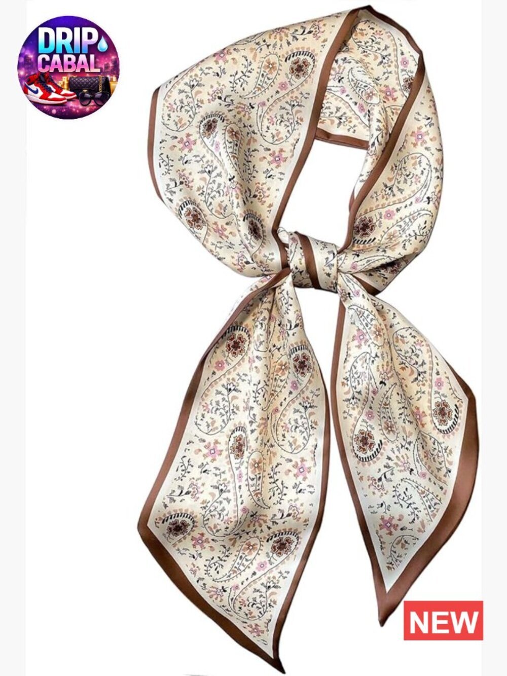 59" Long Silk Like Square Satin Head Scarf - Neck Hair Fashion Scarf